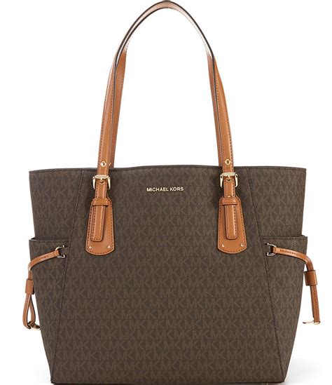 michael kors voyager signature tote bag|Michael Kors voyager tote merlot.